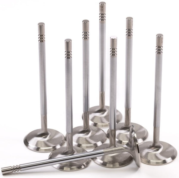 GSC P-D Ford Mustang 5.0L Coyote Gen 1/2 38.27mm Head (+1mm) Chrome Polished Intake Valve - Set of 8 - 2154-8 by GSC Power Di