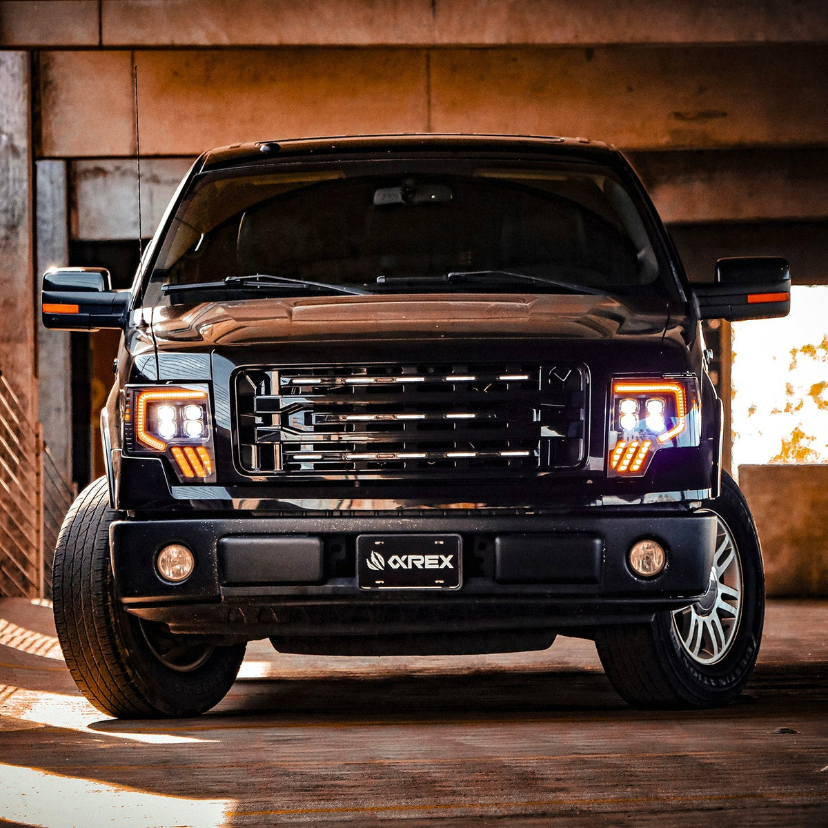 AlphaRex 09-14 Ford F150 NOVA-Series LED Prj. Headlights Alpha Blk w/Activ Light & SeqSig /SB DBL - 880093 for 2009-2014 Ford