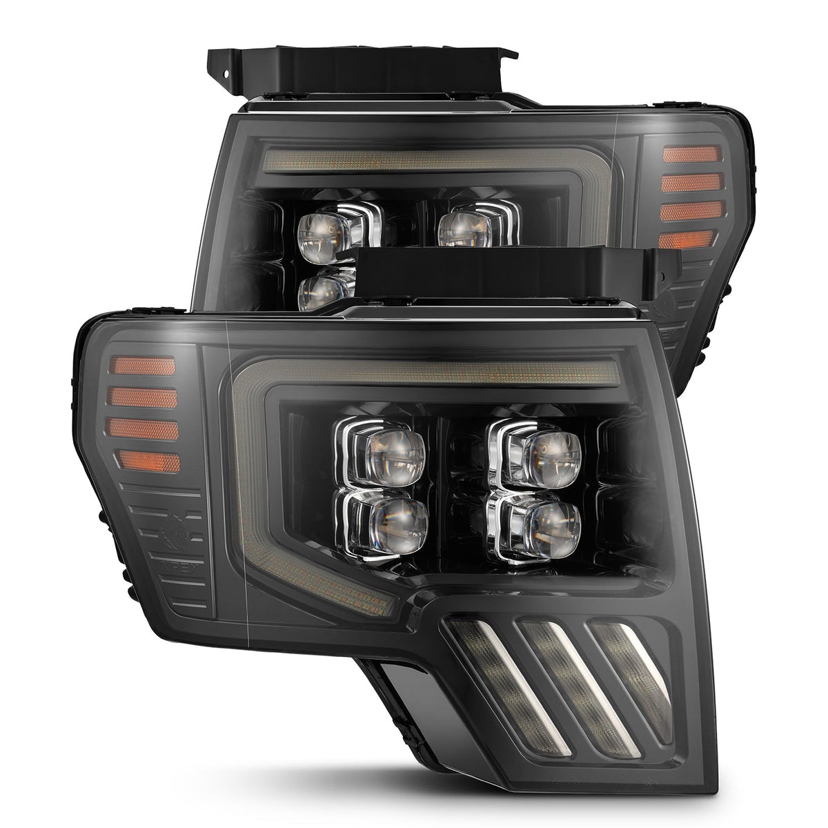 AlphaRex 09-14 Ford F150 NOVA-Series LED Prj. Headlights Alpha Blk w/Activ Light & SeqSig /SB DBL - 880093 for 2009-2014 Ford