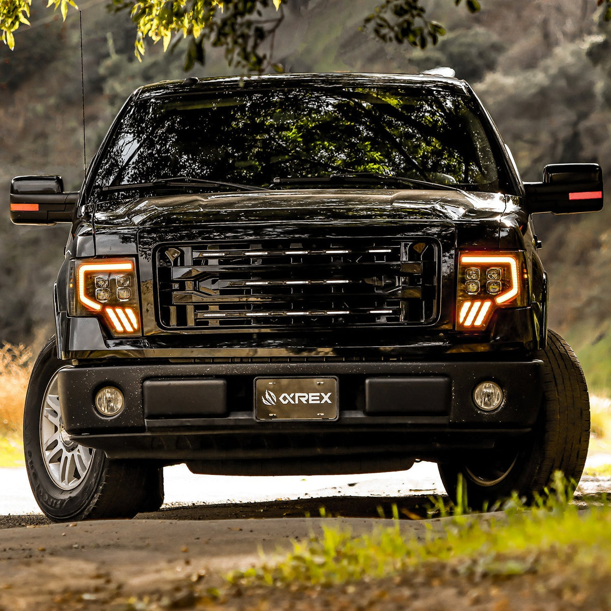 AlphaRex 09-14 Ford F150 NOVA-Series LED Prj. Headlights Alpha Blk w/Activ Light & SeqSig /SB DBL - 880093 for 2009-2014 Ford