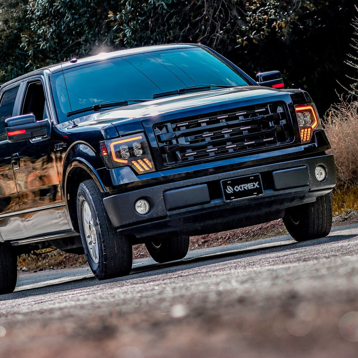 AlphaRex 09-14 Ford F150 NOVA-Series LED Prj. Headlights Alpha Blk w/Activ Light & SeqSig /SB DBL - 880093 for 2009-2014 Ford