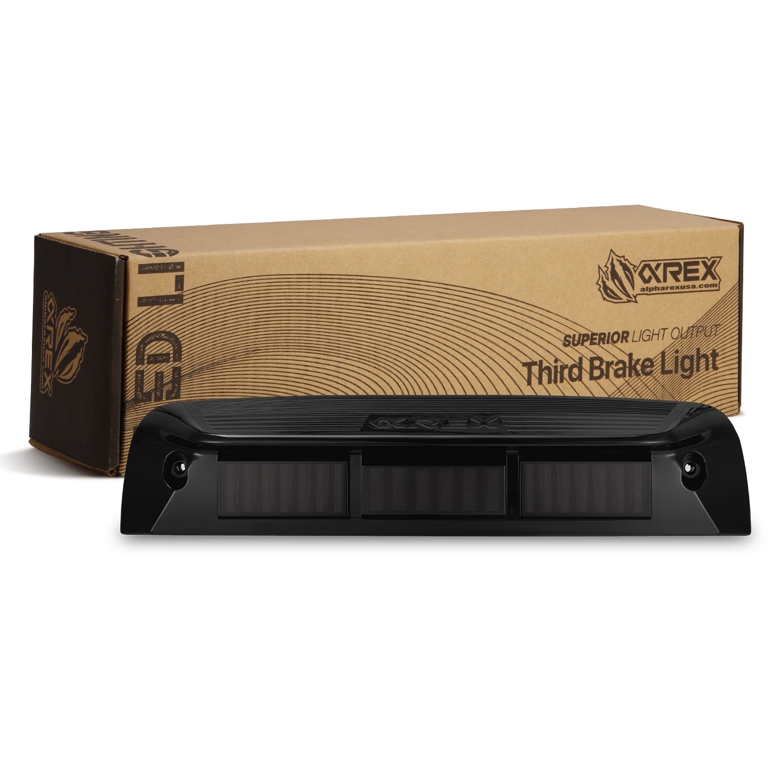 AlphaRex 09-18 Dodge Ram LED 3rd Brake Light - Alpha-Black - 220082 for 2009-2010 Dodge Ram 1500 - front view
