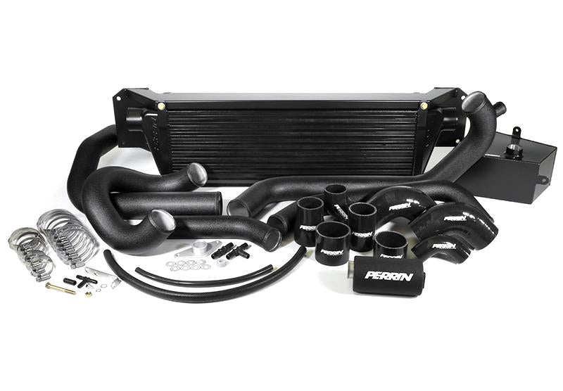 Perrin Performance 2015-2021 Subaru WRX &amp; STI Front Mount Intercooler (Black Core and Beam) - PSP-ITR-437-1BK