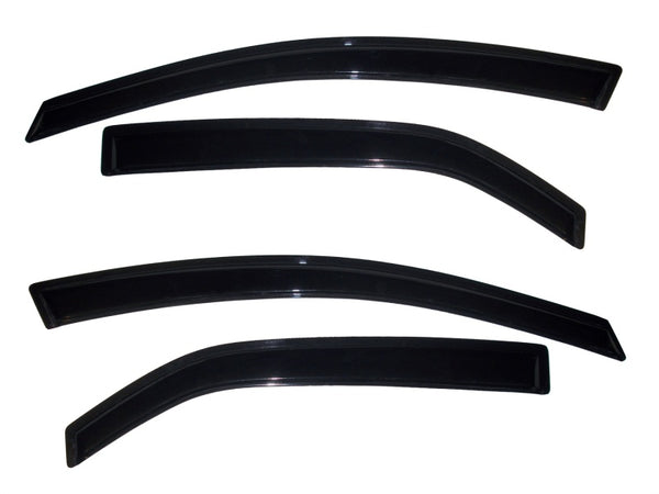 AVS 10-12 Kia Forte Ventvisor Outside Mount Window Deflectors 4pc - Smoke - 94688 for 2010-2013 Kia Forte - front view