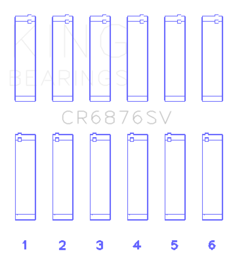 King Mercedes-Benz OM 642 Connecting Rod Bearing Set - CR6876SV