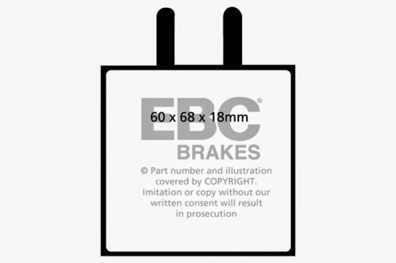 EBC 59-65 Aston Martin DB4 3.7 Convertible Greenstuff Front Brake Pads - DP2543