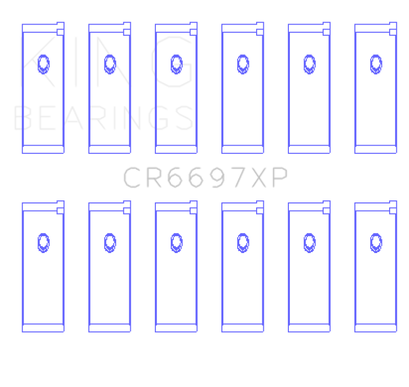 King Nissan RB25/RB26 Performance Rod Bearing Set - Size STDX - CR6697XPSTDX