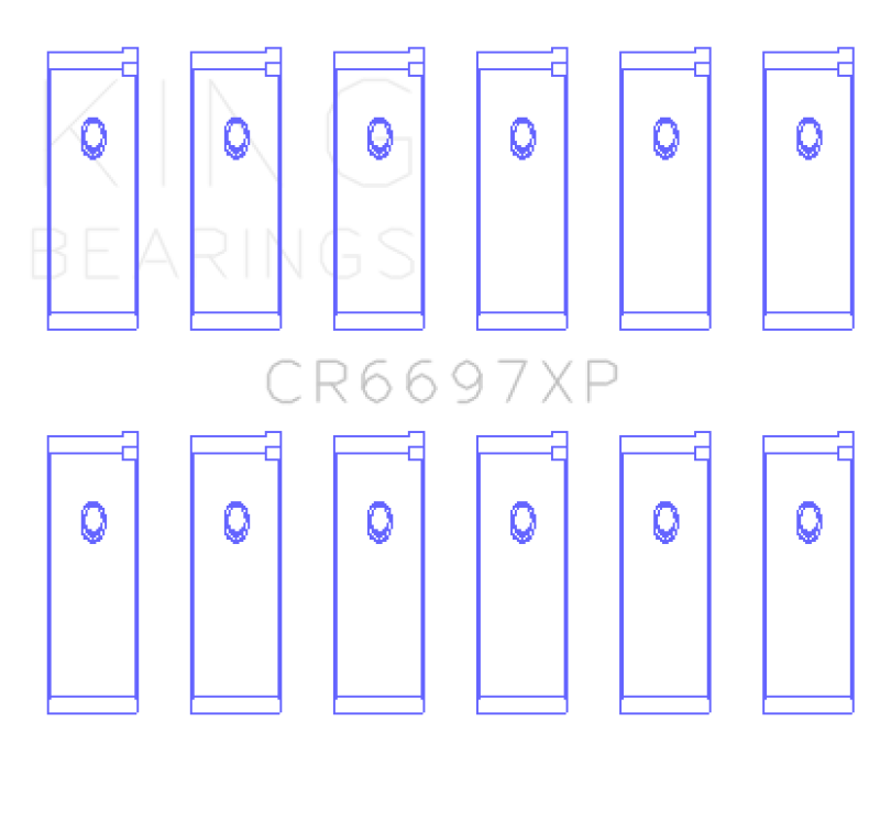 King Nissan RB25/RB26 (Size 0.025mm) Performance Rod Bearing Set - CR6697XP.026