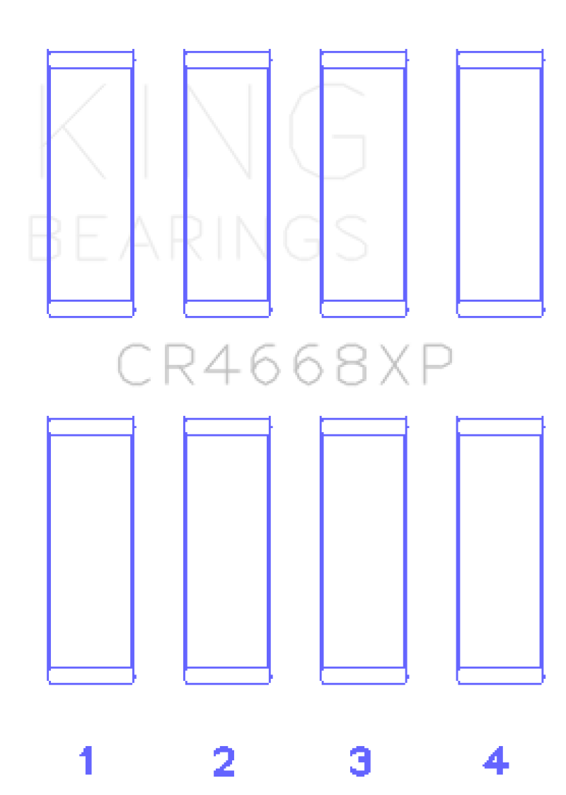 King Engine Bearings Hyundai G4Ke/G4Kc (Size STDX) Connecting Rod Bearing Set - CR4668XPSTDX
