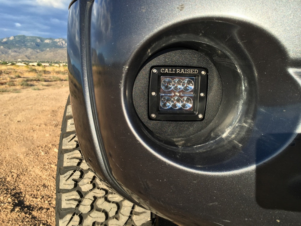 Cali Raised 2005-2011 Toyota Tacoma Led Fog Light Pod Replacements Brackets Kit - Brackets Only - CR2338 - front view