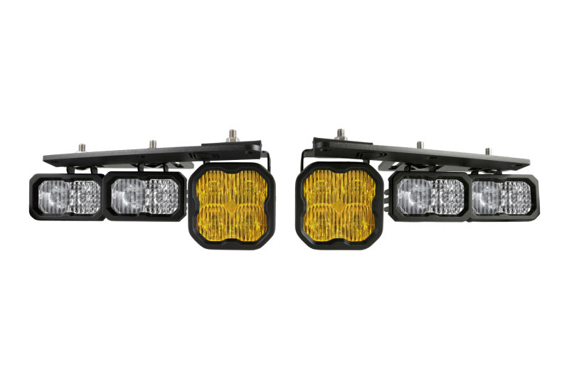 Diode Dynamics 21-Up Ford Bronco Stage Series Fog Pocket Kit - Yellow Sport - DD7179 for 2021-2026 Ford Bronco - front view