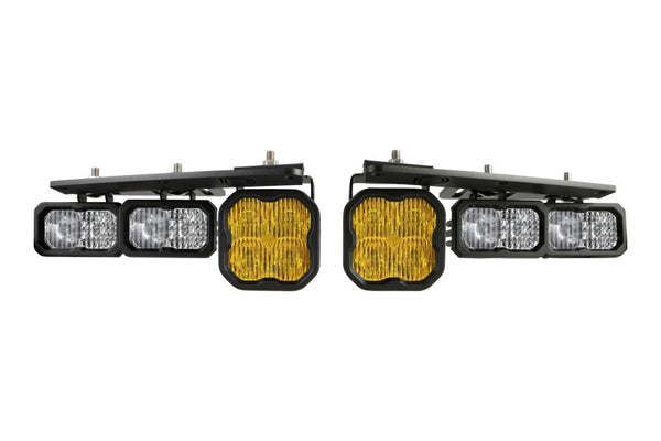 Diode Dynamics 21-Up Ford Bronco Stage Series Fog Pocket Kit - Yellow Sport - DD7179 for 2021-2026 Ford Bronco - front view