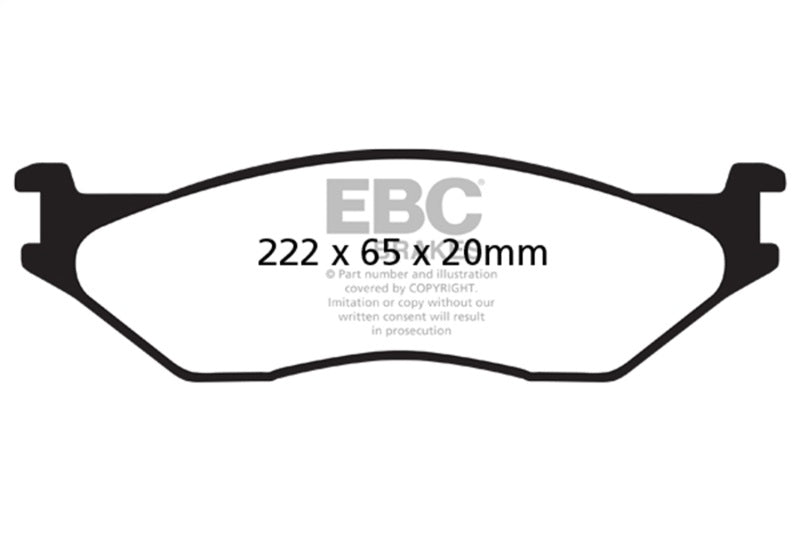 EBC 02-05 Ford Econoline E550 Yellowstuff Front Brake Pads - DP41653R by EBC - front view