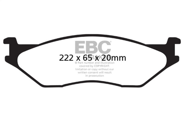 EBC 02-05 Ford Econoline E550 Greenstuff Front Brake Pads - DP61653 by EBC - front view