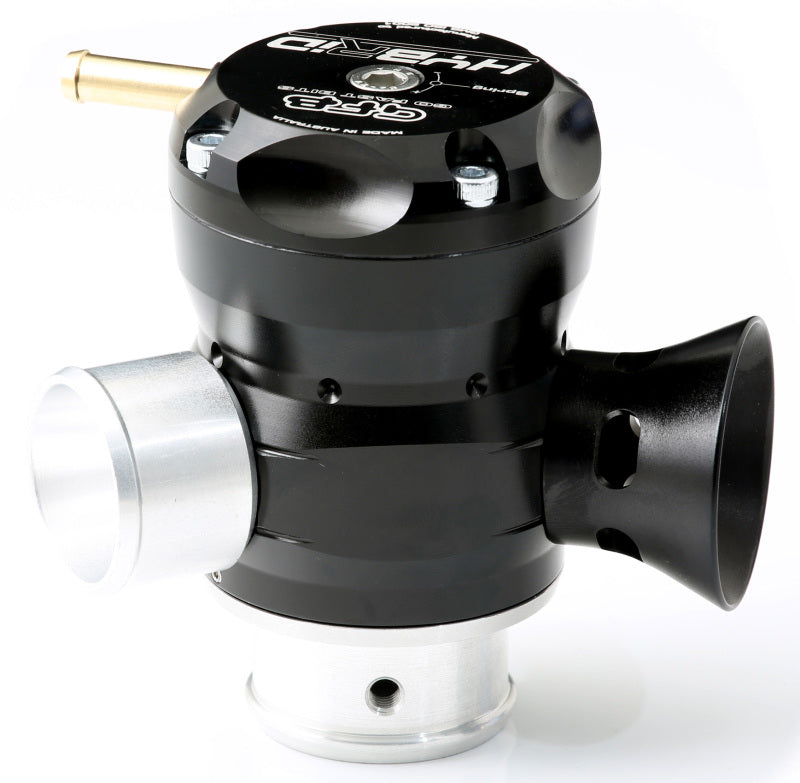 GFB HYBRID TMS Dual Port 35mm Inlet/30mm Outlet 97-98 Subaru WRX/STi - T9235 for 2015-2021 Subaru WRX STI - front view