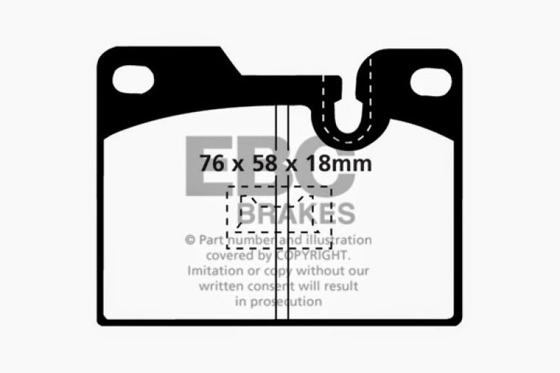 EBC 79-88 Porsche 924 2.0 Turbo Redstuff Rear Brake Pads - DP3346C