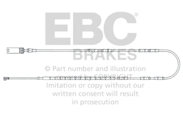 EBC 2010-2013 BMW 128 3.0L Rear Wear Leads - EFA137 for 2010-2013 BMW 1 Series - front view