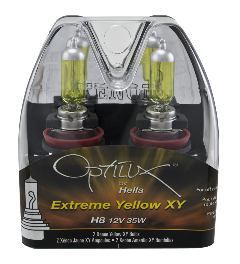 Hella Optilux XY Series H8 Xenon Halogen Bulb 12V 35W Fog Bulbs - Pair - H71071072