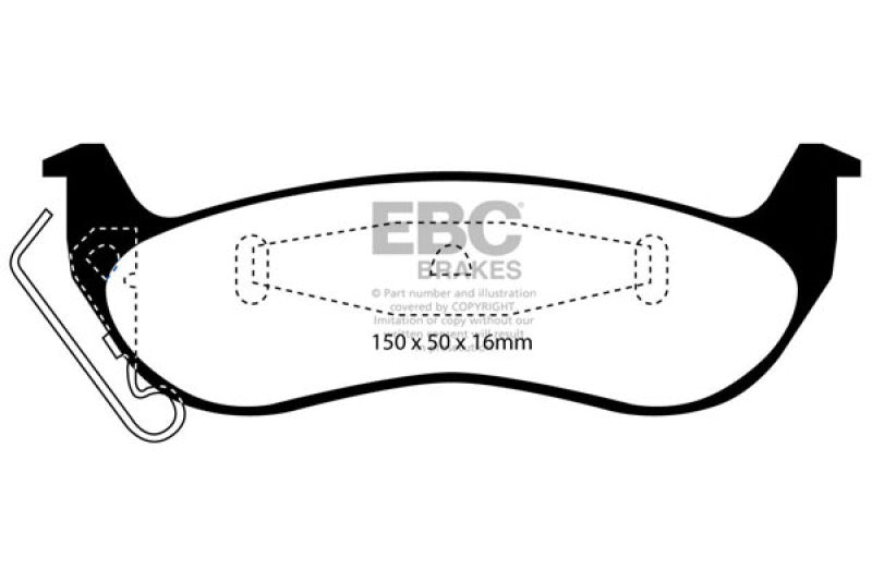 EBC 03+ Ford Crown Victoria 4.6 Redstuff Rear Brake Pads - DP31677C