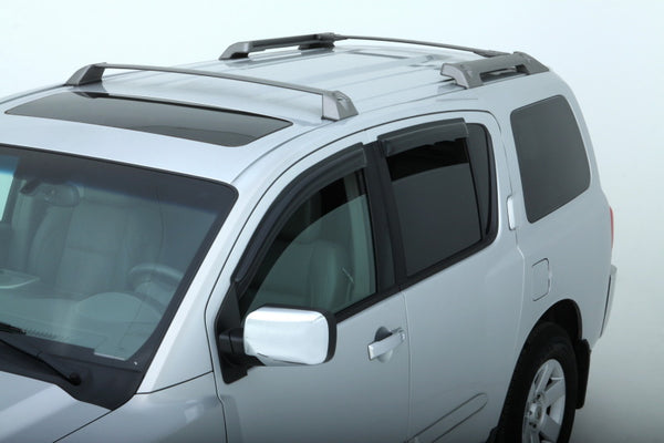 AVS 04-15 Nissan Armada Ventvisor Outside Mount Window Deflectors 4pc - Smoke - 94134 for 2005-2015 Nissan Armada - front vie