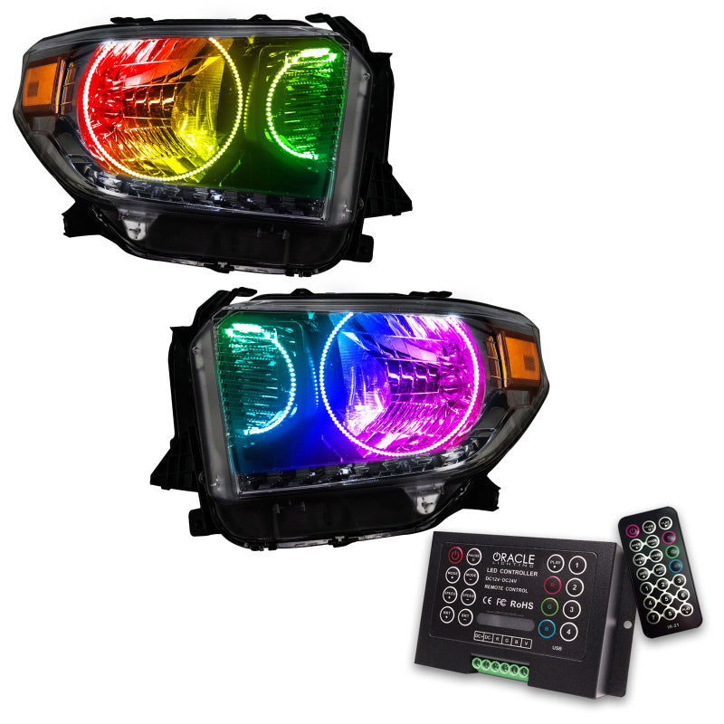 Oracle 14-17 Toyota Tundra SMD HL - Dual Halo Kit - ColorSHIFT w/ 2.0 Controller SEE WARRANTY - 7204-333
