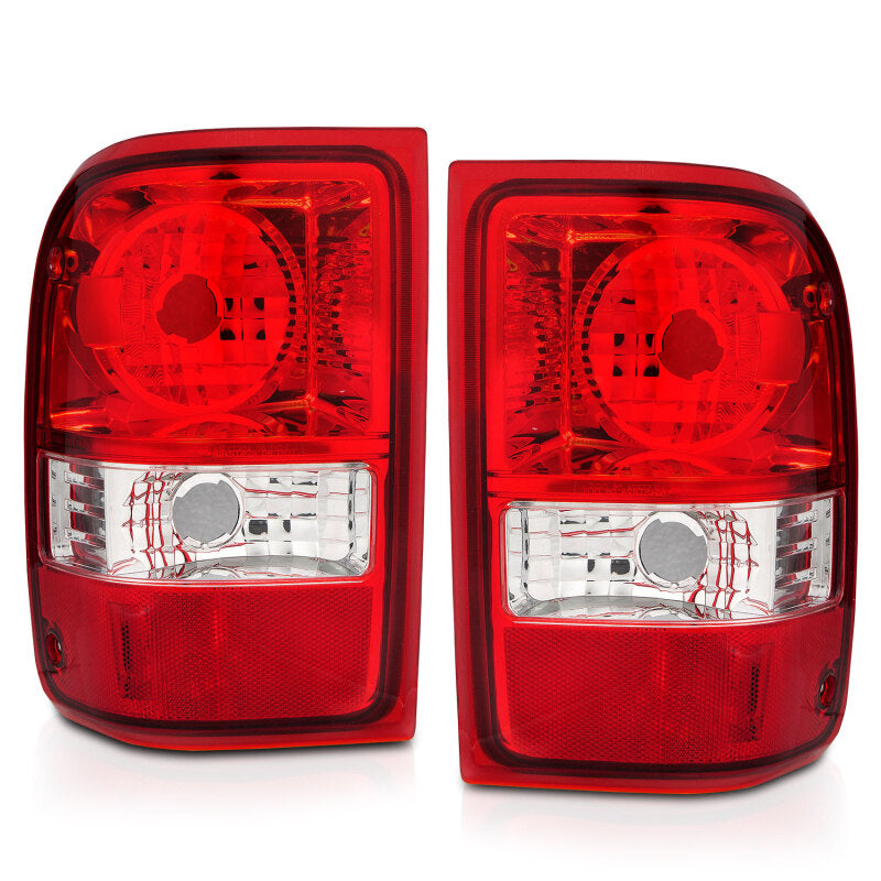 ANZO 2001-2011 Ford Ranger Taillights w/ Red/Clear Lens (OE Replacement) Pair - 211182