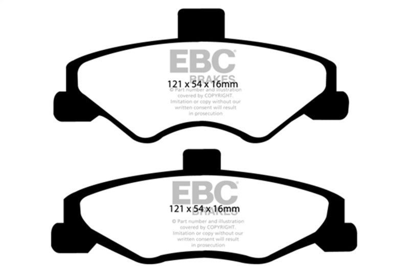 EBC 98-02 Chevrolet Camaro (4th Gen) 3.8 Ultimax2 Front Brake Pads - UD749 for 1998-2002 Chevrolet Camaro - front view