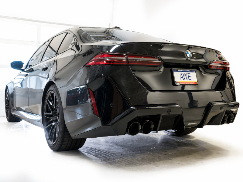 AWE BMW G90/G99 M5 Track Edition Catback Exhaust - Diamond Black Tips - 3020-43790