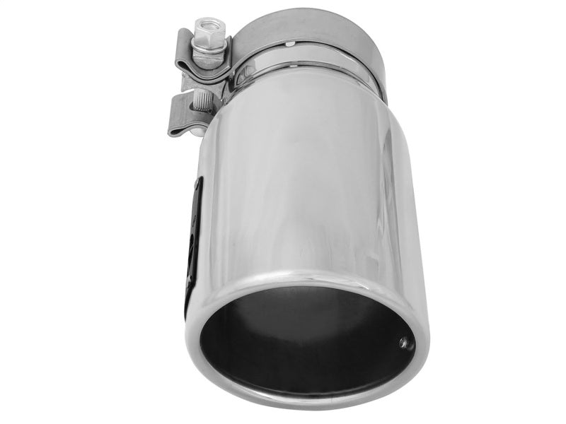 aFe MACH Force-Xp 3in Inlet x 4in Outlet x 9in Length 304 Stainless Steel Exhaust Tip Polished - 49T30401-P09