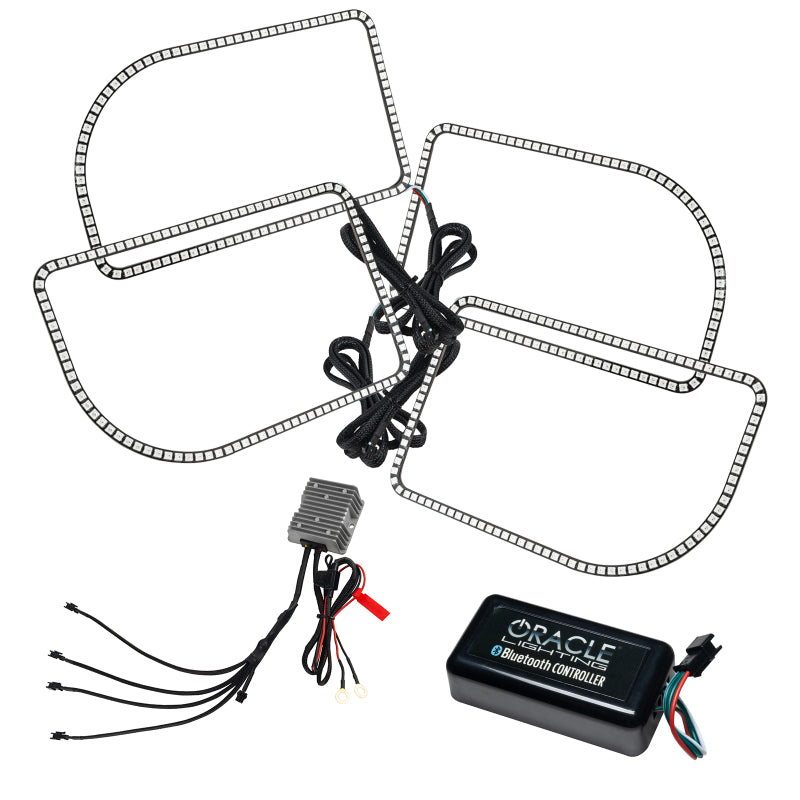 Oracle Ford F250/350 11-16 Dynamic Halo Kit - Square Ring Design - ColorSHIFT - Dynamic SEE WARRANTY - 2383-332