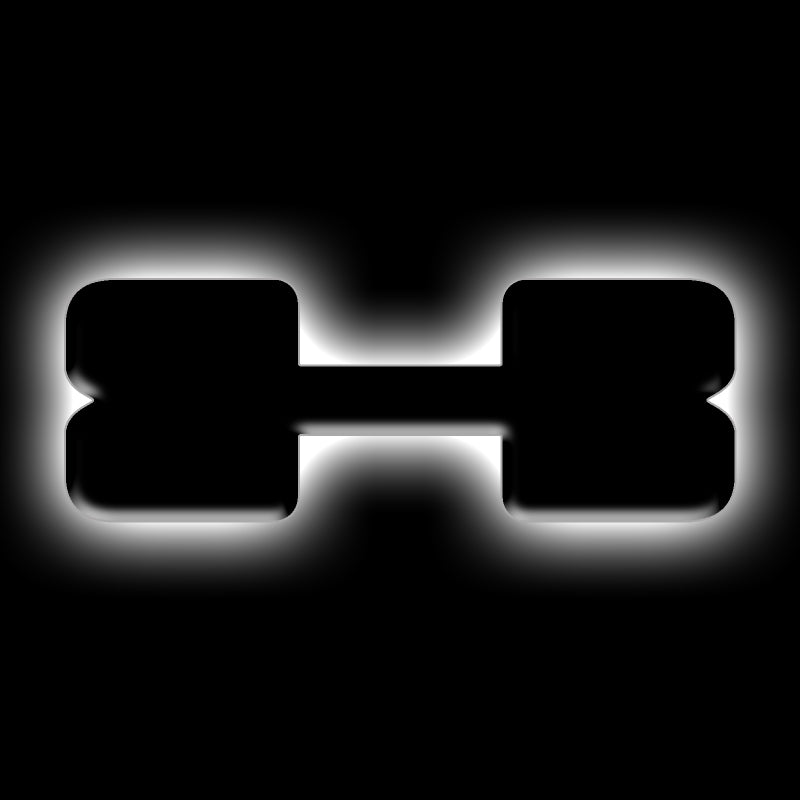 ORACLE Lighting Universal Illuminated LED Letter Badges - Matte Blk Surface Finish - X SEE WARRANTY - 3141-X-001