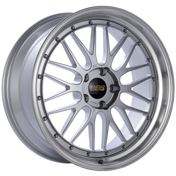 BBS LM 20x8.5 5x120 ET32 Diamond Silver Center Diamond Cut Lip Wheel -82mm PFS/Clip Required - LM229DSPK by BBS
