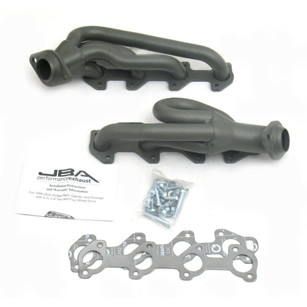 JBA 02-03 Dodge RAM 4.7L PowerTech 1-1/2in Primary Ti Ctd Cat4Ward Header - 1949S-1JT for 2002-2003 Dodge Ram 1500 - front vi