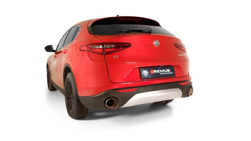 Remus 2017 Alfa Romeo Stelvio Q4 AWD 2.0L Turbo Multiair Axle Back Exhaust (Tail Pipes Req) - 026117 1500 by Remus