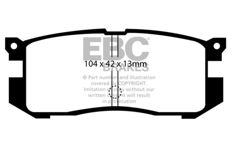 EBC 89-92 Ford Probe 2.2 Ultimax Rear Brake Pads - UD400