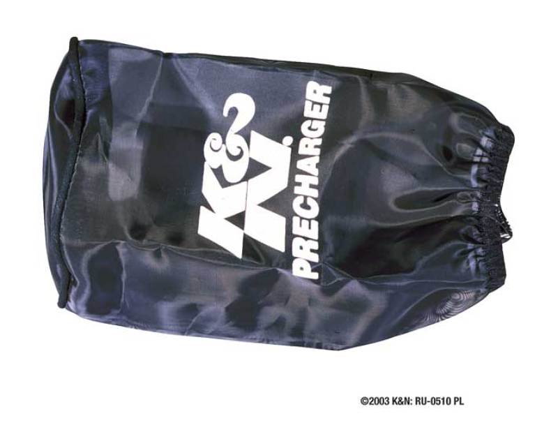 K&amp;N Round Straight - Black - 3.5in ID x 5in H - Precharger Air Filter Wrap Blue - RU-0510PK