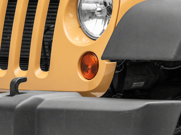 Raxiom 07-18 Jeep Wrangler JK Axial Series Replacement Turn Signal Lamps- Amber - J150569 for 2007-2018 Jeep Wrangler - front