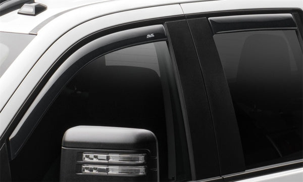 AVS 2019 Chevrolet Silverado 1500 Crew Cab Pickup Ventvisor In-Channel 4pc - Smoke - 194805 for 2019-2026 Chevrolet Silverado