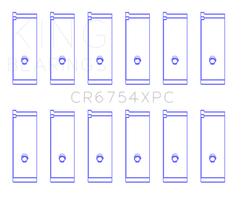 King Engine Bearings Toyota2JZGE/2JZGTE 3.0L pMaxKote Performance Rod Bearing Set - Size +.026mm - CR6754XPC.026