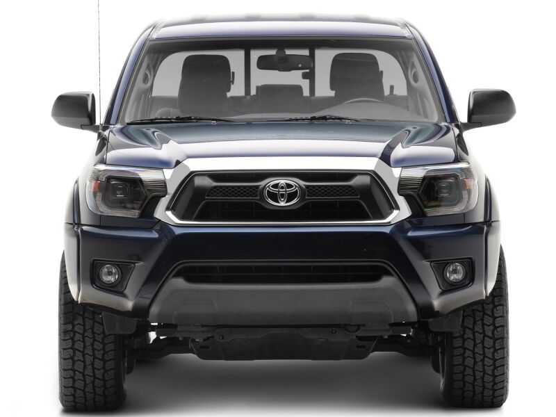 Raxiom 12-15 Toyota Tacoma Axial Series Switchback Projector Headlights- Black Housing- Clear Lens - TT23359 - front view