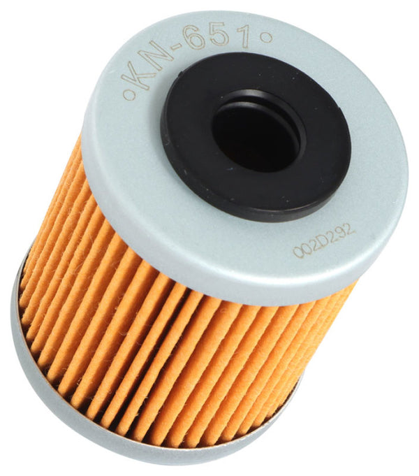 K&N 1.63in OD x 2.125in H Oil Filter - KN-651 for 2012-2022 KTM 690 Enduro R - front view