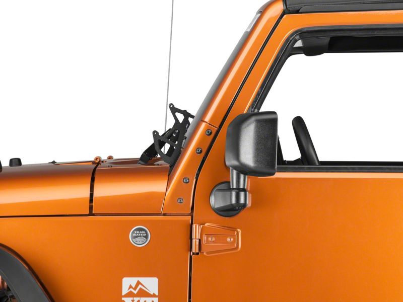 Raxiom 07-18 Jeep Wrangler JK Windshield Mounted Dual Light Brackets - J106739
