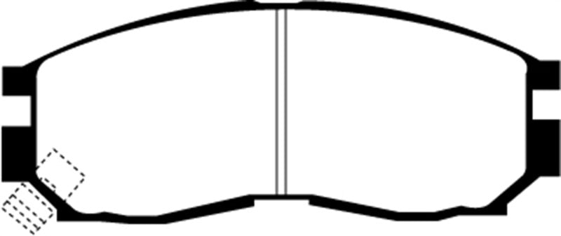 EBC 93-94 Eagle Talon 1.8 Ultimax2 Rear Brake Pads - UD329 for 1990-1994 Eagle Talon - front view