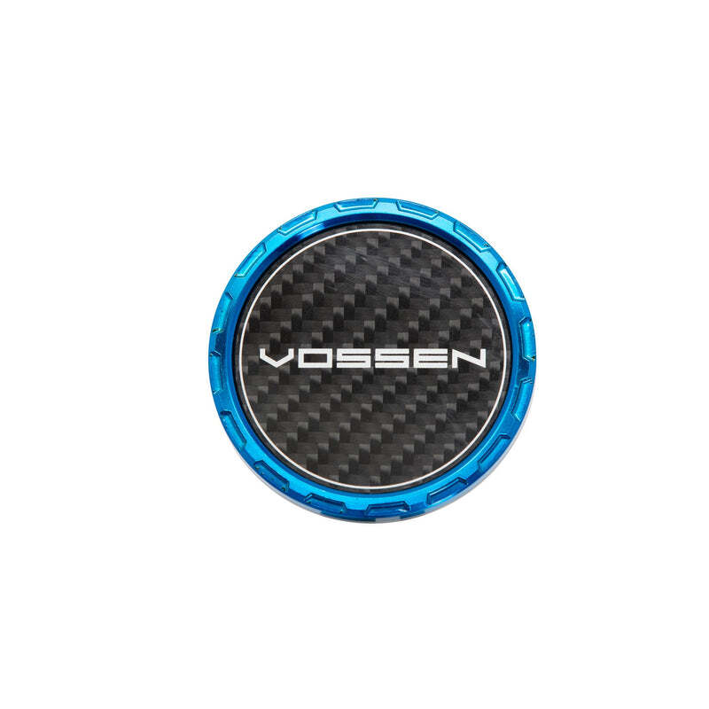 Vossen Classic Carbon Billet Sport Cap 2.0 - Large (VHFL) - Transparent Blue - Twill Weave (Gloss) - CAPBSC2-LG-CL-BL-W