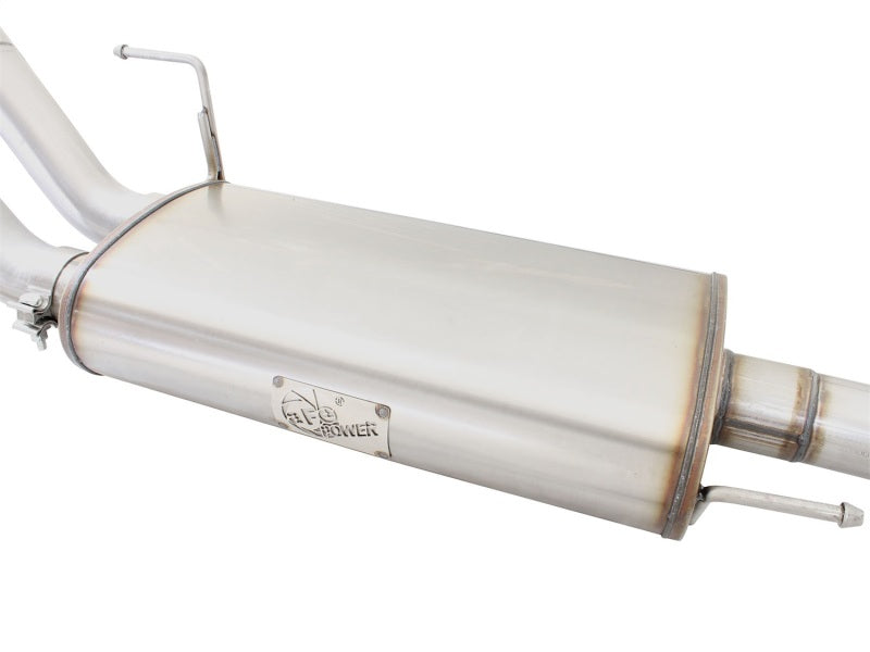 aFe MACHForce XP Exhaust 3in SS Dual Side Exit CB w/ Polish Tips 15 Ford F150 Ecoboost V6-2.7L/3.5L - 49-43070-P