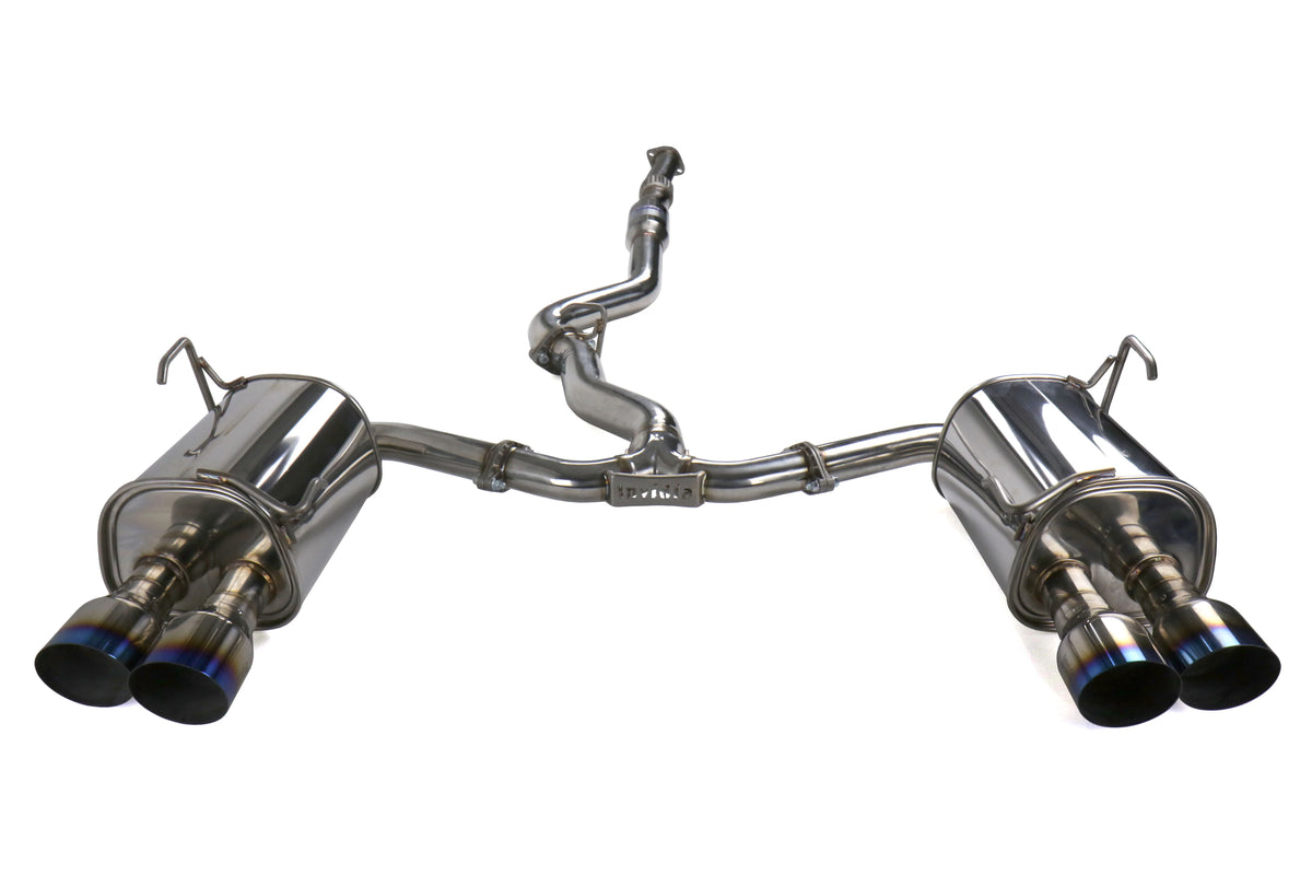 Invidia 15+ Subaru STI 4Dr Q300 Single Layer Titanium Burnt Quad Tip Cat-Back Exhaust - HS15STIG2T