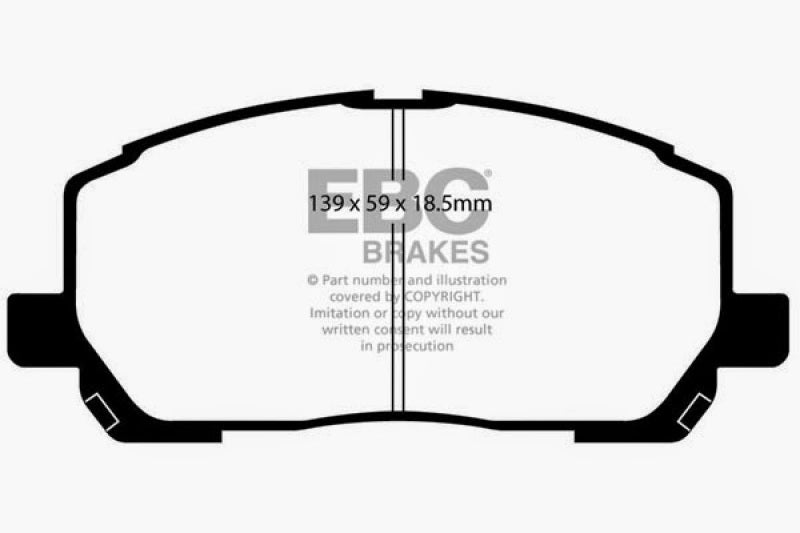 EBC 00-03 Toyota Highlander 2.4 2WD Greenstuff Front Brake Pads - DP61634