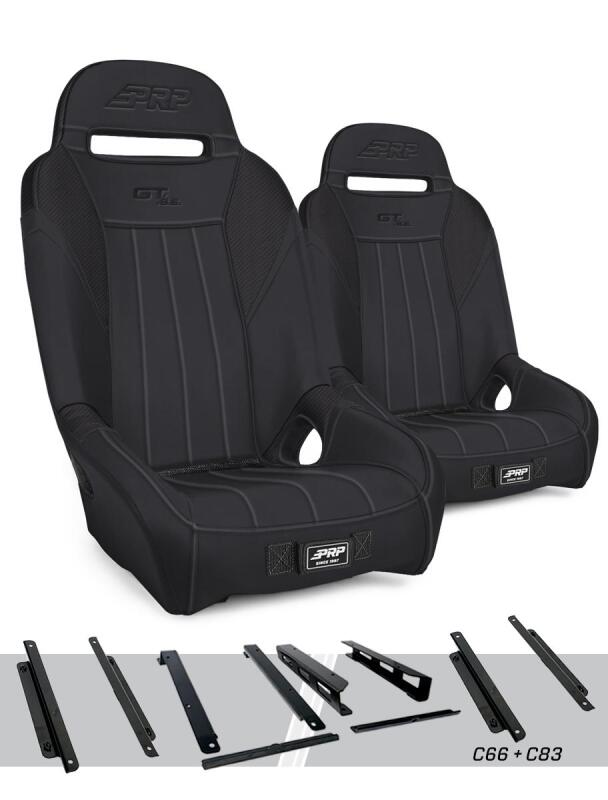 PRP GT/S.E. Suspension Seats Kit for Honda Talon (Pair) - Black - A5701-PORXP-C66-201