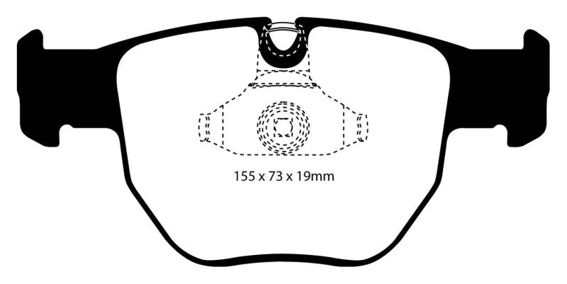 EBC 01-07 BMW M3 3.2 (E46) Ultimax2 Rear Brake Pads - UD683 for 1999-2006 BMW 3 Series - front view