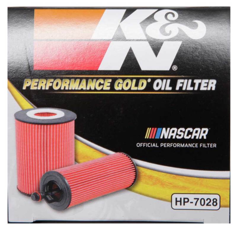K&N Performance Oil Filter for 2010+ Mercedes Benz GLE350D 3.0L V6 DSL 2.75in OD x 3.625in H - HP-7028 for 2010-2022 Mercedes